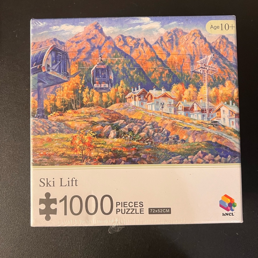 Jigsaw Puzzle 1000 Piece SKI LIFT hNCL Honeycomb Learning 72x52cm